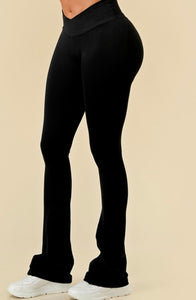 V-SHAPE FLARE LEGGING (BLACK)